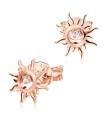Sun Shaped with CZ Silver Ear Stud STS-4133
